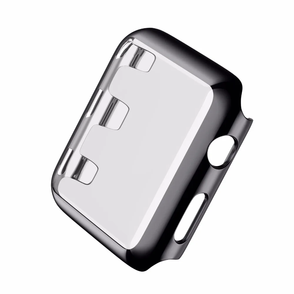 Чехол из поликарбоната для Apple Watch 4, 3 ремешка, защитная лента для экрана 42 мм, 44 мм, 38 мм, 40 мм, защитная пленка 44