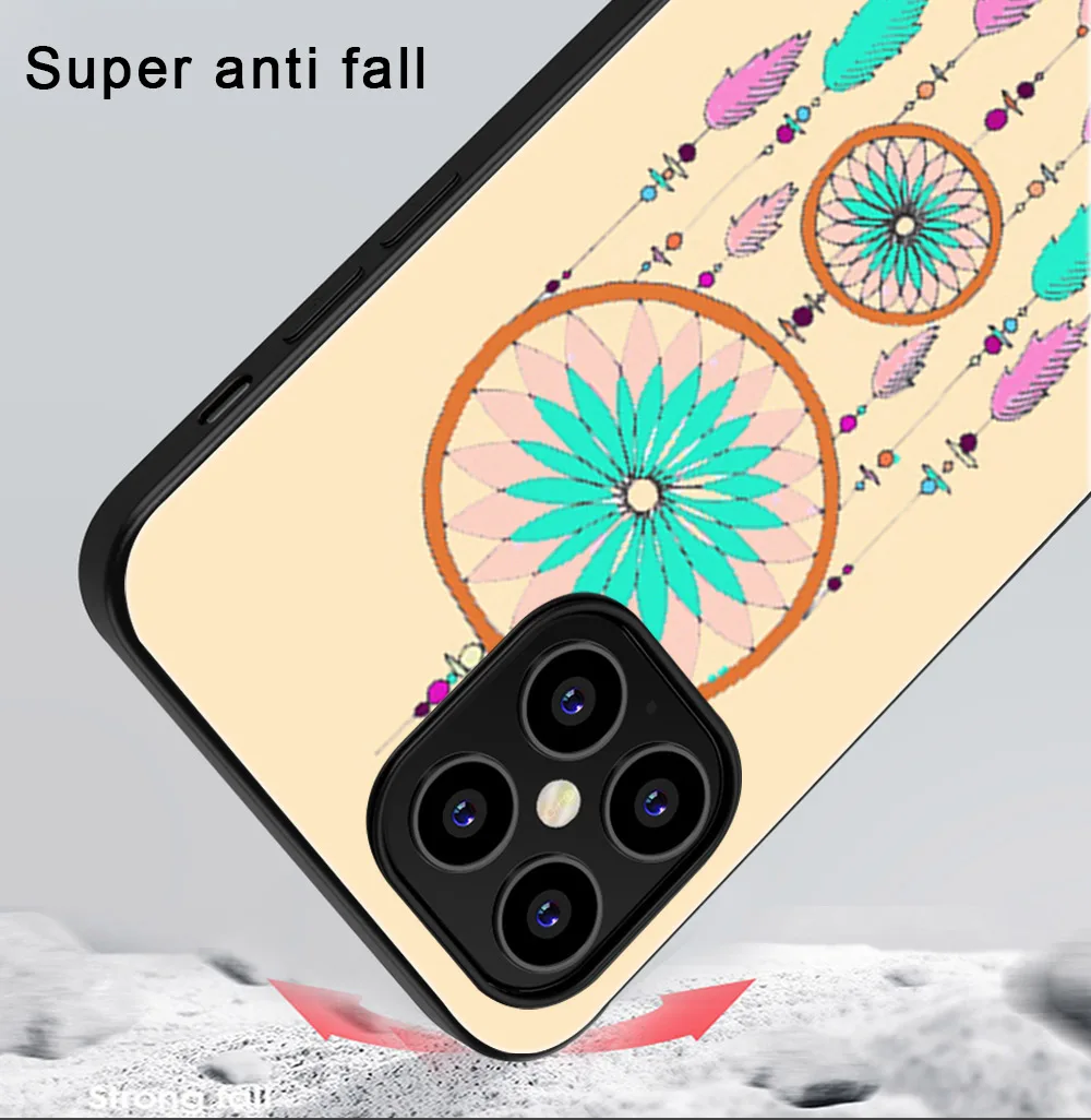 

Dreamcatcher Phone Case For iPhone 11 12 Pro Max mini XR X XS Max 7 8 6S Plus SE 2020 Phone Cases Soft TPU Black Cover Coque
