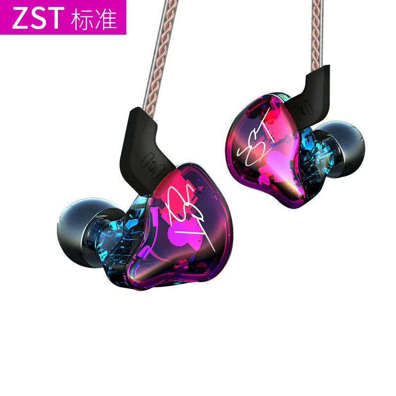 Гарнитура KZ ZST DD + BA с сабвуфером Hi Fi гарнитура 4 ядерным управлением музыкой