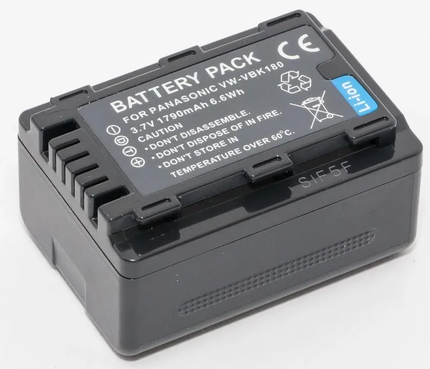 Аккумулятор VW-VBK180 для видеокамеры Panasonic HDC-HS60 HDC-SD60 SDR-H85 SDR-H95 | Мобильные телефоны и