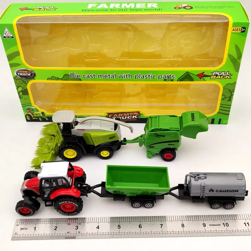 1:42 миниатюрный комбайн фермы грузовик набор высокоскоростной литья под
