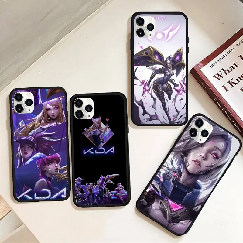 Чехол для телефона Legends KDA KaiSa Ahri Akali из резины для iPhone 12 Pro Max Mini 11 XS MAX 8 7 6 6S Plus X 5S SE 2020 XR.