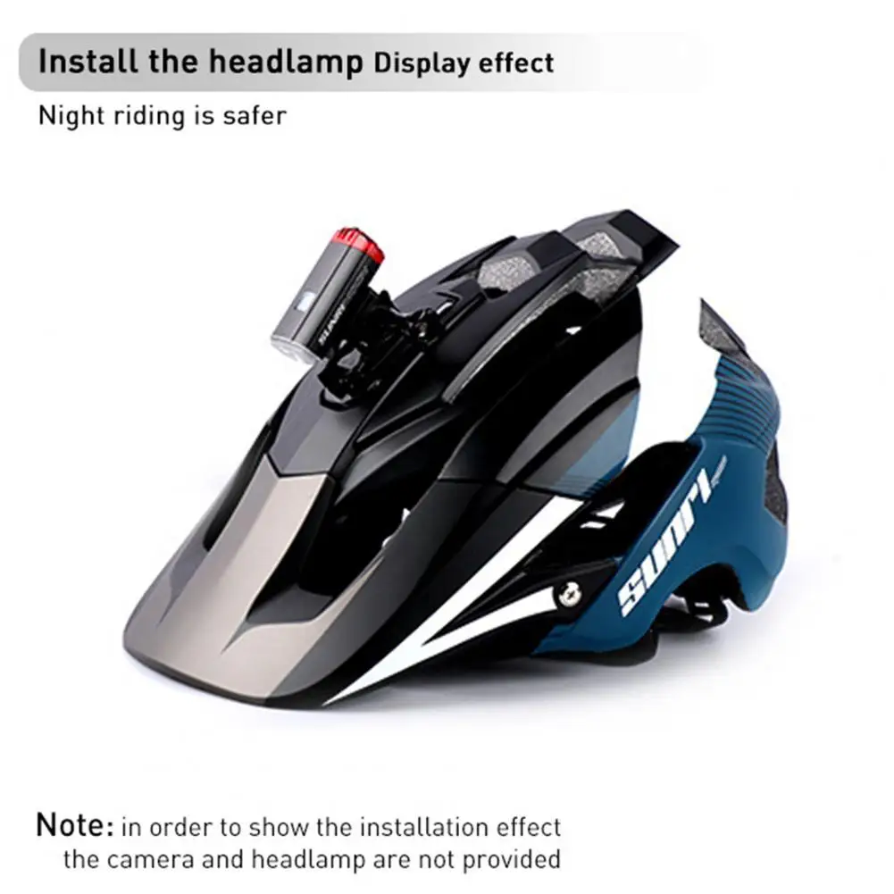 

Release Buckle Fashion Impact Resistant Bicycle Helmet Unisex Riding Helmet Lengthened Helmet Brim for Cycling