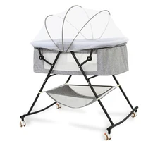 crib newborn baby cradle bed mobile folding portable child sleeping basket bed crib european multifunctional