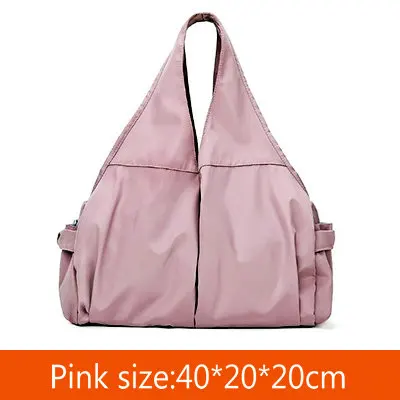 Pink Женские сумки для фитнеса, розовая сумка для спортзала, для девушек, для занятий йогой, сумки для тренировок, для улицы, для путешествий, сумка для хранения, спортивная сумка, сумка для багажа, сумка-тоут - Цвет: Pink
