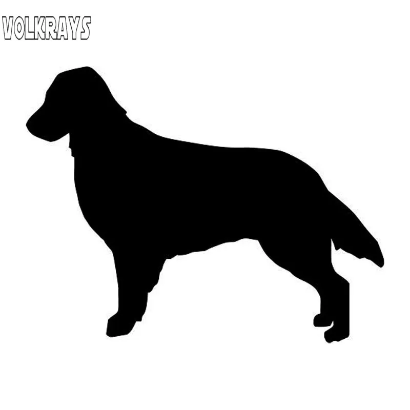 Volkrays креативные автомобильные Стикеры с плоским покрытием ретривер Силуэт