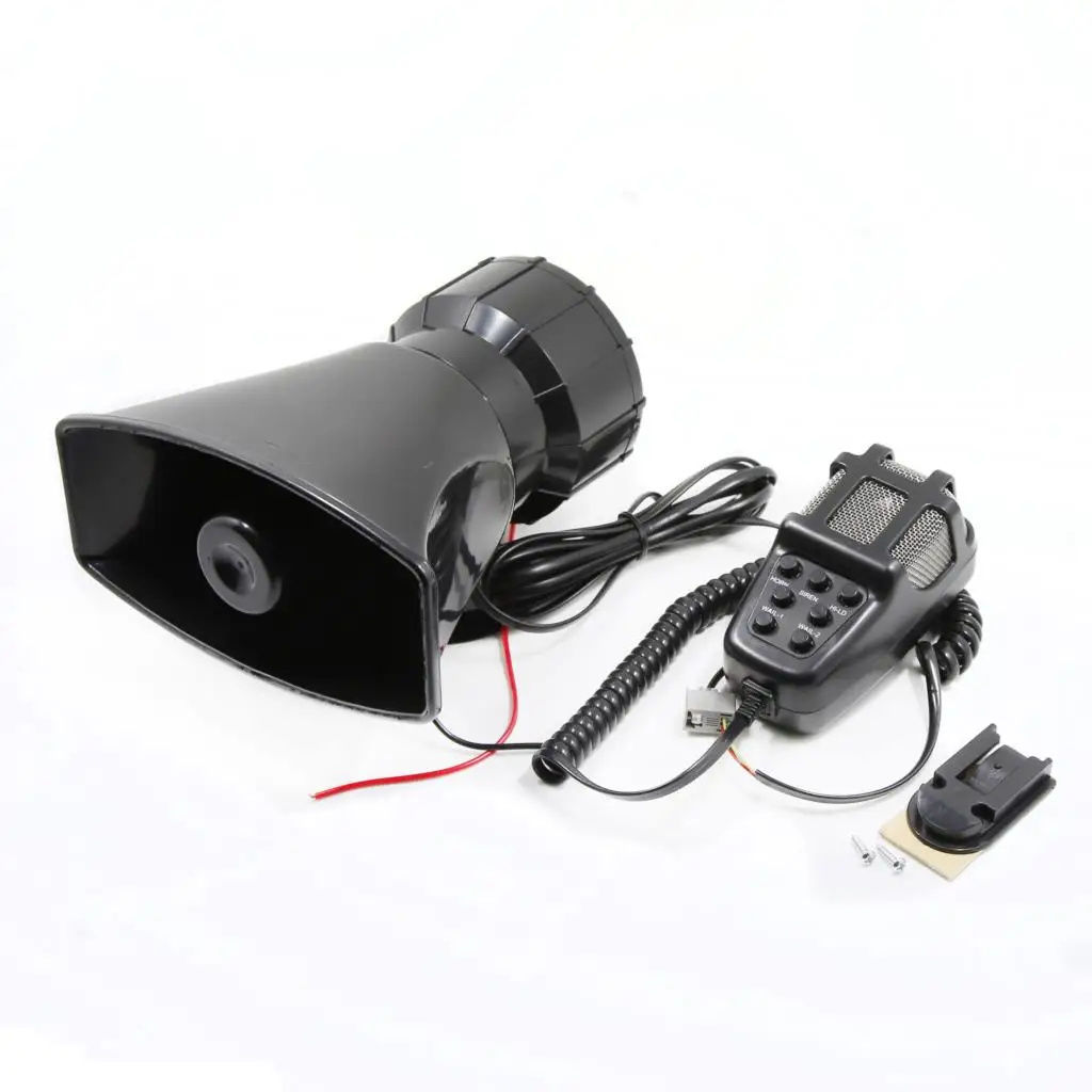 7 Tone Horn Sound Motorcycle Car Alarm Siren 12V 100W Band High Power Loudspeaker Alarm Talking Firemen Truck Speakers