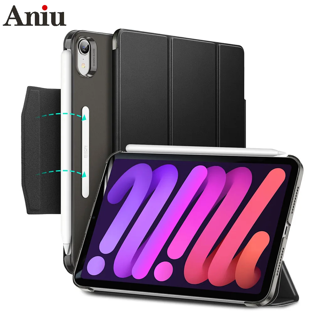 

Чехол для iPad Mini 6, задняя крышка для iPad Air 4 с держателем для карандашей Apple, Магнитный смарт-чехол для iPad Pro 11 12,9 2021 2020