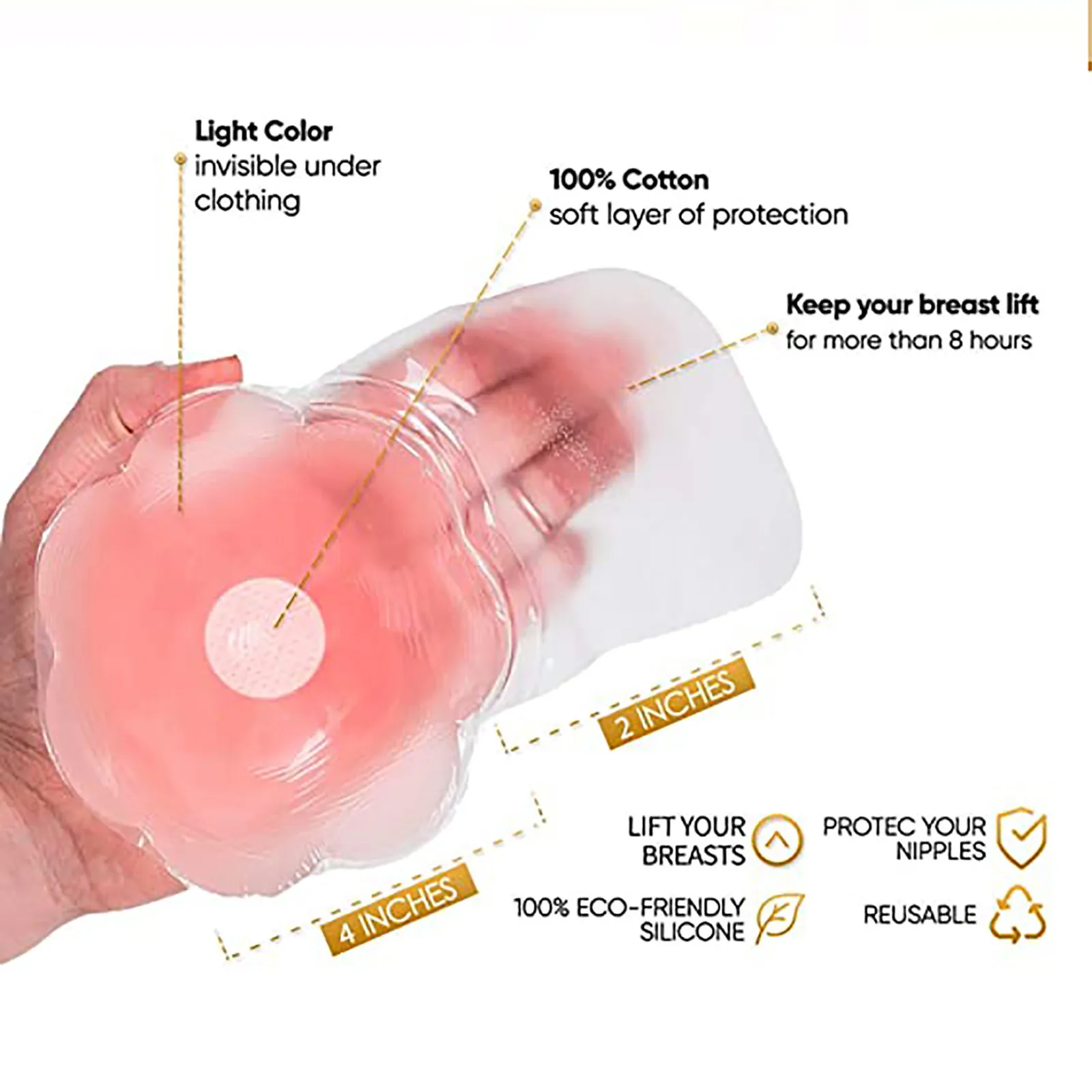 Многоразовые для женщин силиконовые наклейки груди Лифт невидимая накладка на