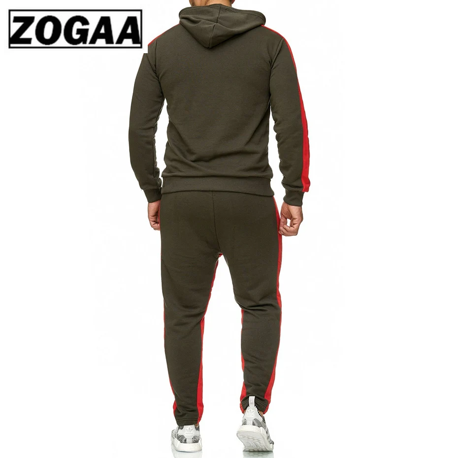 ZOGAA Брендовые мужские спортивные костюмы повседневный спортивный костюм