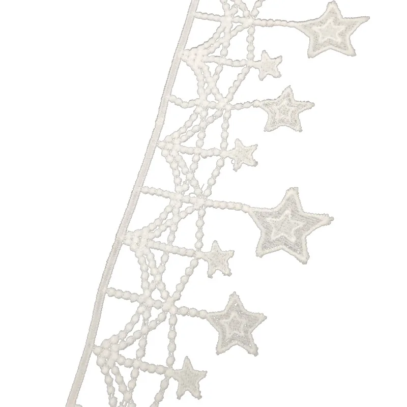 95 мм выдалбливают звезда вышитая белая кружевная Лента Сделай Сам швейная ткань