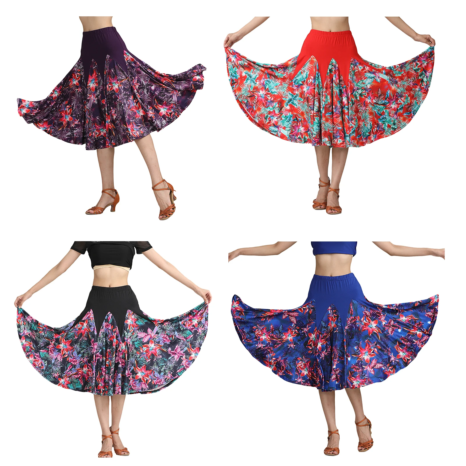 

Flamenco Ballroom Skirt Waltz Dance Big Swing Skirt Modern Dance Costume