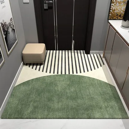 

Rectangular Geometry Carpet Door Non - Slip Can Be Cut Home Mat
