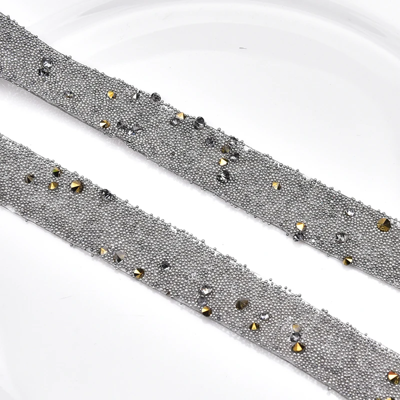 1 5 см ширина железные бусины стразы отделка сетка Стразы цепочка Кристалл Лента