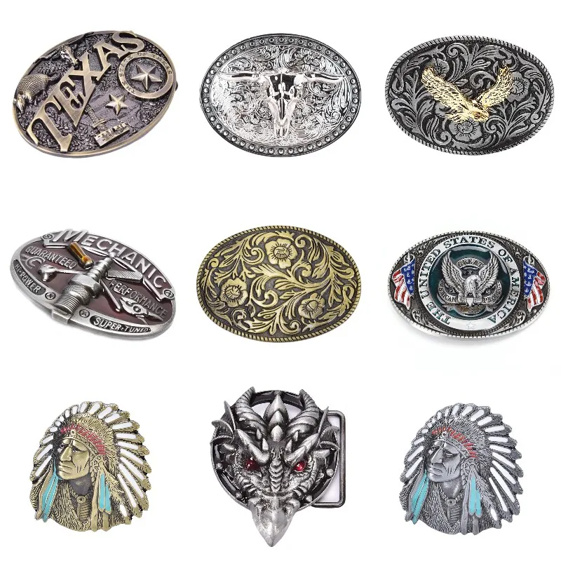 

Men And Women Gift For Man Rodeo Belt Buckles Horse Head Belt Buckle Eagle Man Western Cowboy