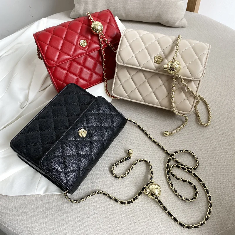 Сумка для женщин сумка и клатч с ромбовидной сеткой на цепочке ношения весной