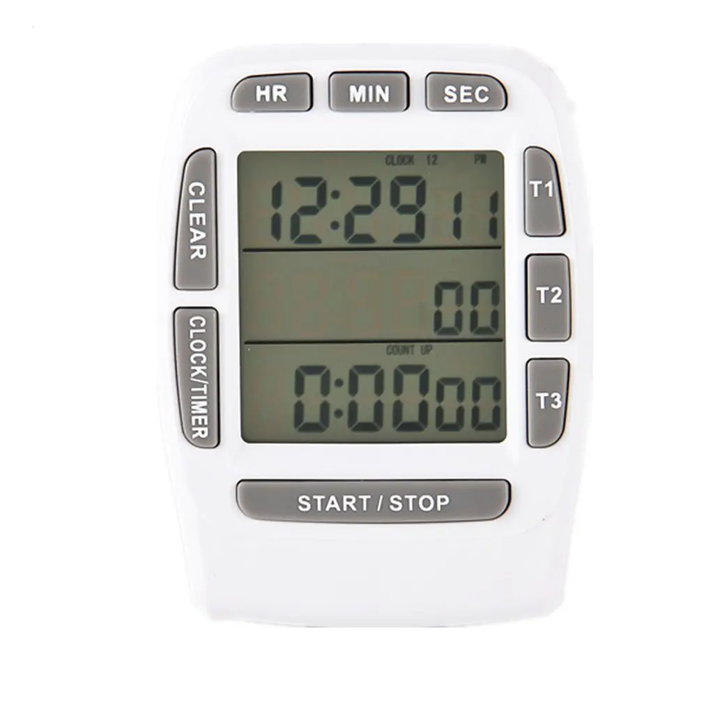 

3 Channel Digital Kitchen Timer With Large Lcd Digital Timer Countdown Function Household Kitchen Cooking Use