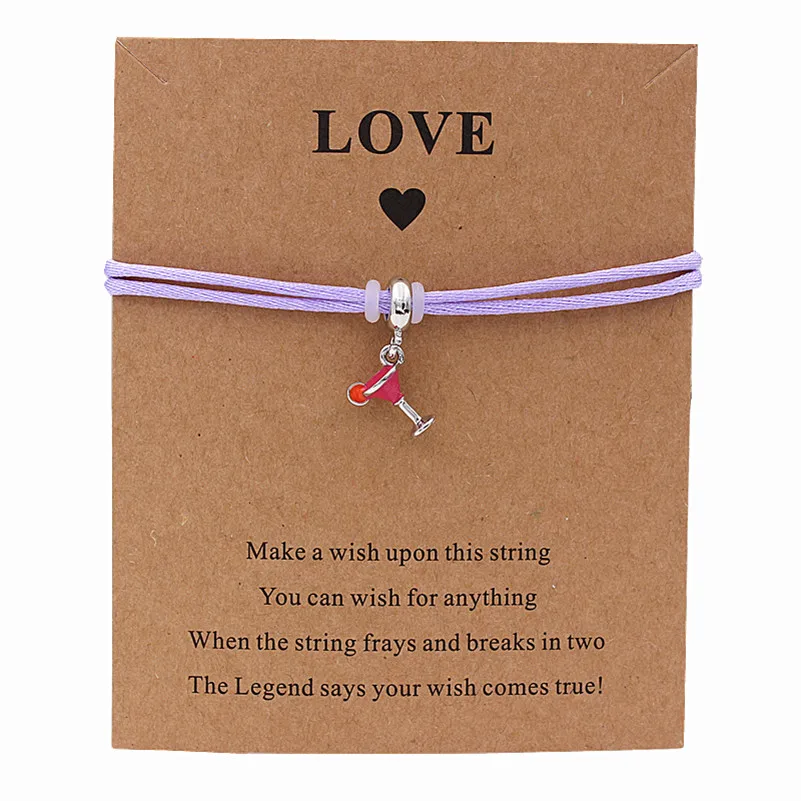 6 шт./лот винные стаканы очаровательные браслеты цепочки для женщин пара