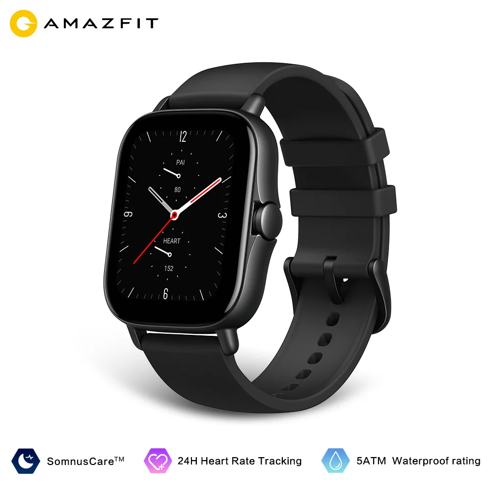 

2021 New Amazfit GTS 2e Smartwatch Global Version 24H Heart Rate 90 Sports Modes 5 ATM 24 Days Battery Life Smart Watch