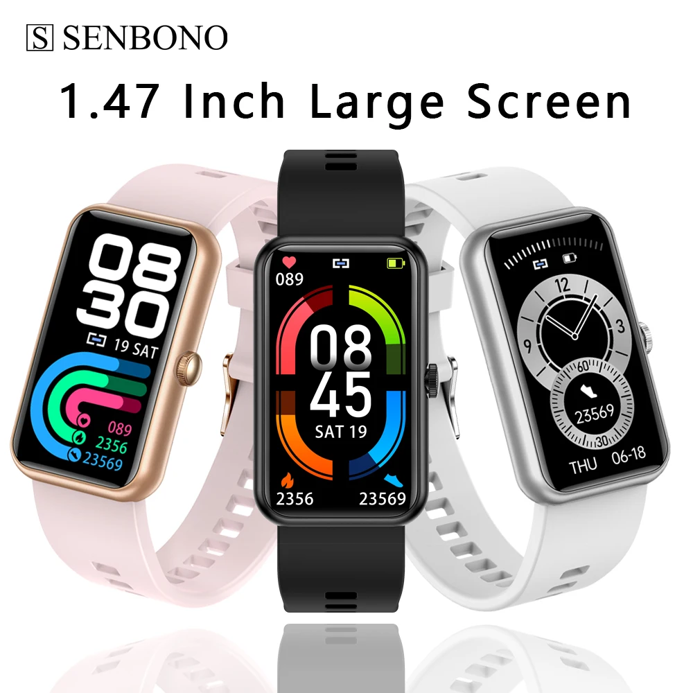 

SENBONO X38 SpO2/HR/BP Monitor Men Smart Watch Smartwatch Women Fitness Tracker Bracelet Waterproof Wristbands PK Smart Band 6