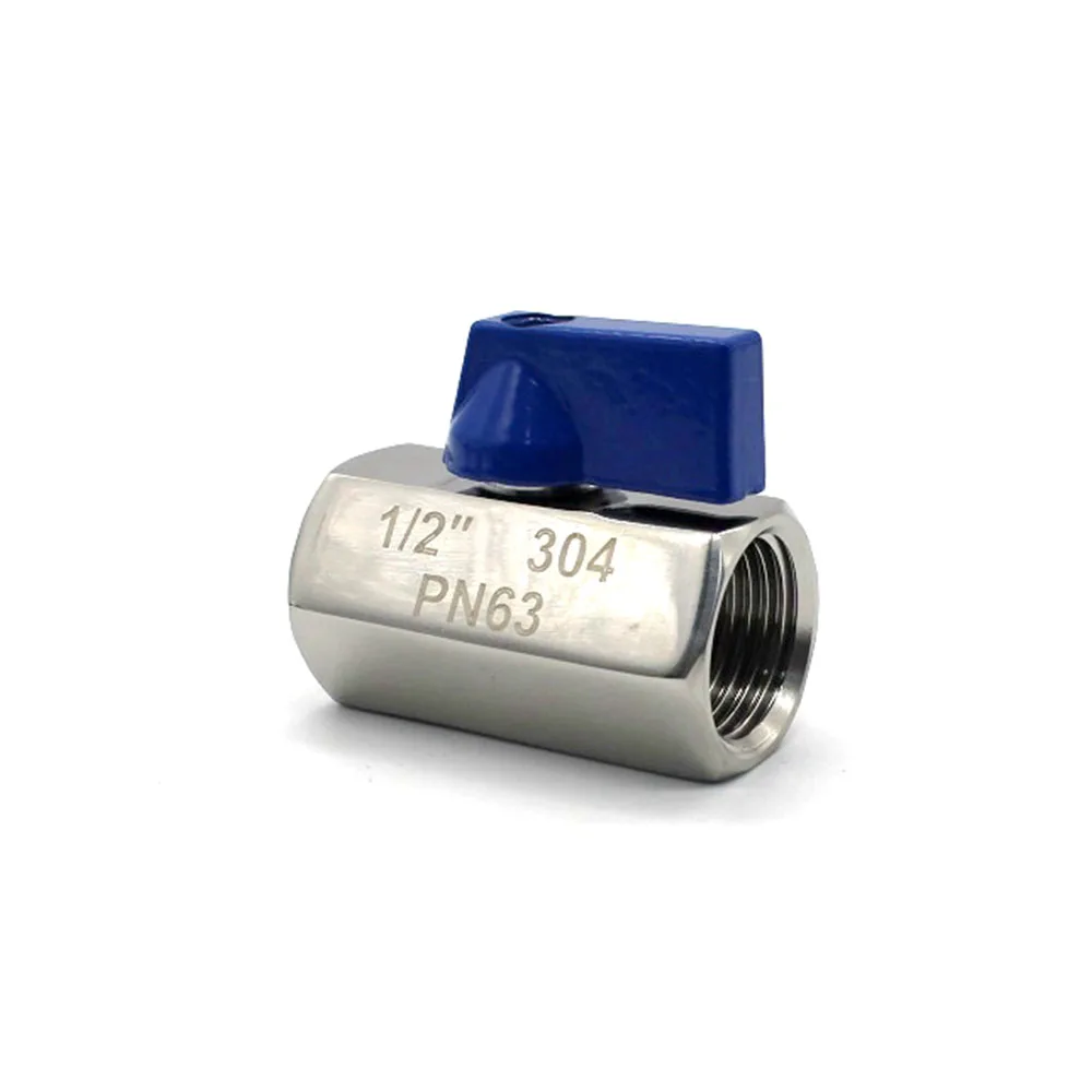 304 нержавеющая сталь 1/" 1/4" 3/" 1/2" шланг BSP задний крюк маленький шаровой клапан пиво SUS с синим Hanlde