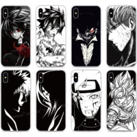 black white anime phone case for oppo find x2 pro a9 a8 a5 a31 2020 a91 ax5s realme 5 6 x50 reno a 3 pro tpu soft back cover