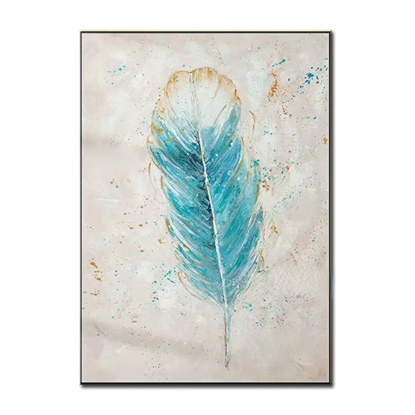 

No Framed Hand Painted Handmade Abstract Feather Art Oil Painting On Canvas Newest Paint Art Wall Art Artwork For Home Decor