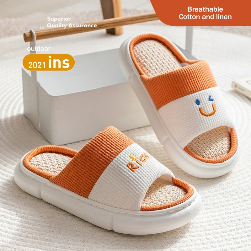 

Новинка, женские стильные Симпатичные Мультяшные хлопковые туфли для спальни, пары, дышащие Нескользящие домашние напольные шлепанцы, заба...