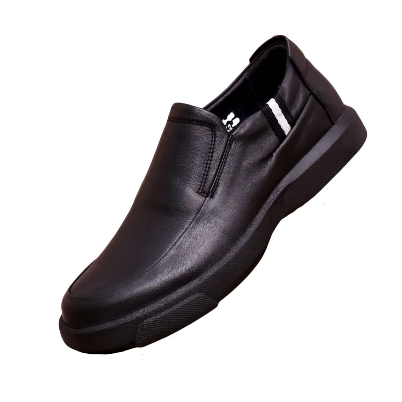 Мужская деловая обувь для отдыха из натуральной кожи Удобная вождения на мягкой