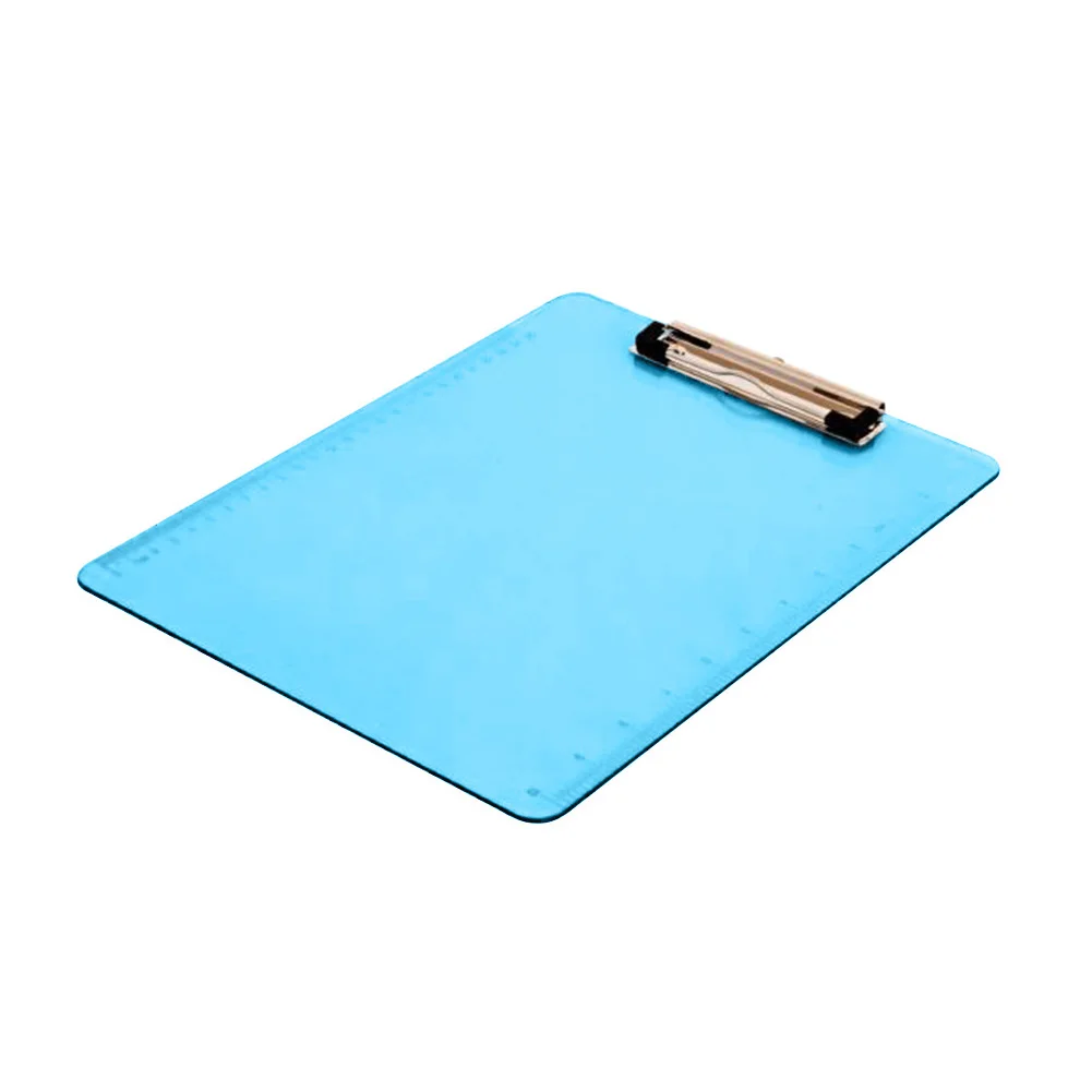 Синий А4 Папка держатель канцелярских документов простой офисный школьный вертикальный тип буфер обмена с галочками прозрачный блокнот для письма - Цвет: Синий