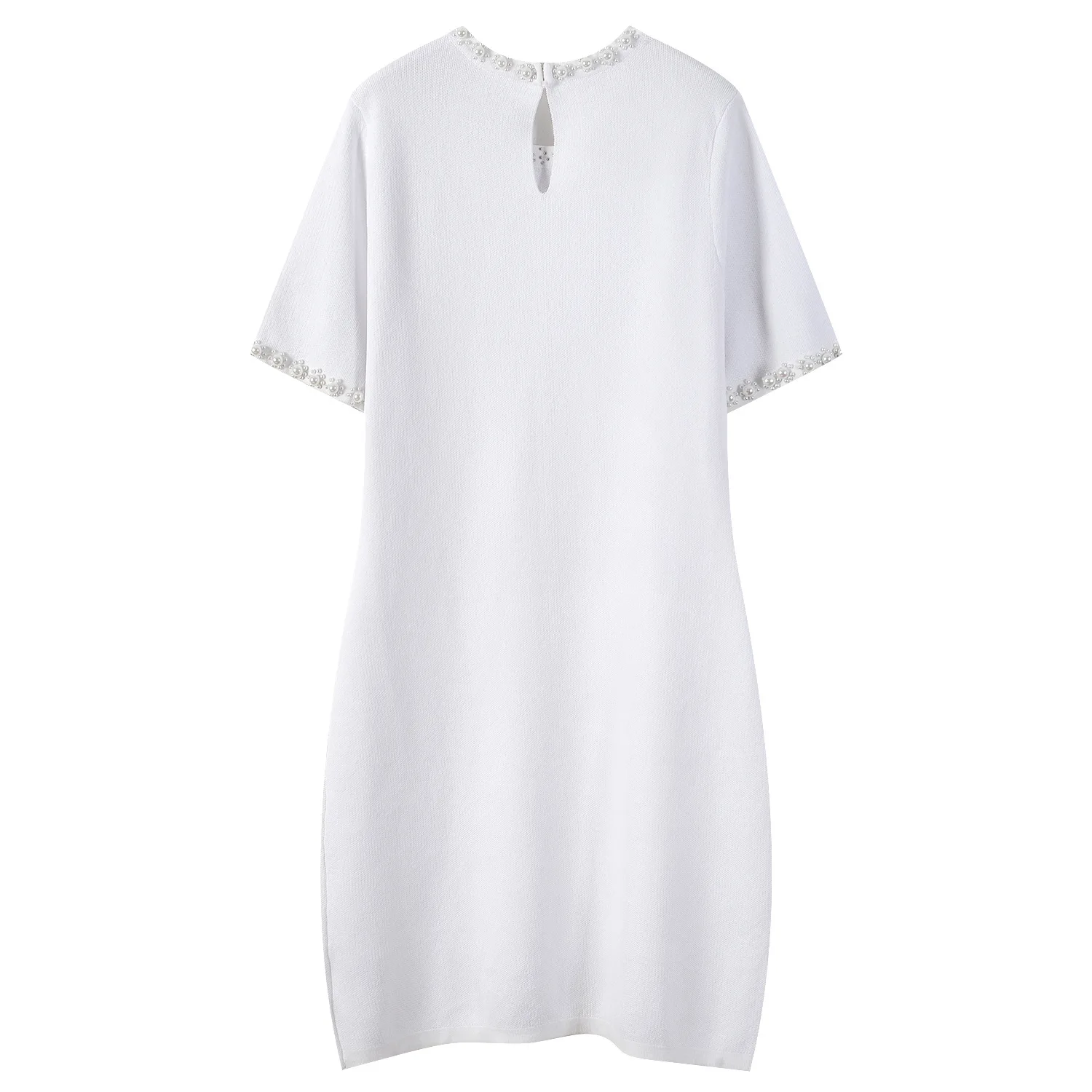 

ENGAGEMENT High Quality 2021 Summer and Autumn New Round Neck Online Celebrity with Beaded Dress Skirt Women's A-line Skirt