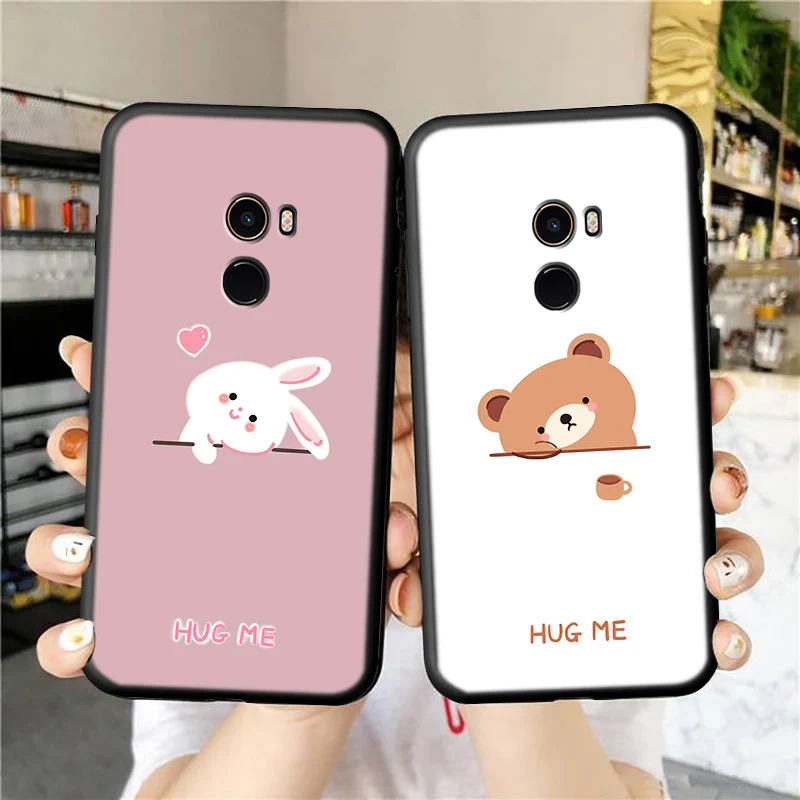 

For Xiaomi MI Mix 2 Phone Case Luxury Funda xmi xmMix2 Rabbit Bear Silicone Soft Shells Celulares Sleeve 2mixMi Back Cover Coque