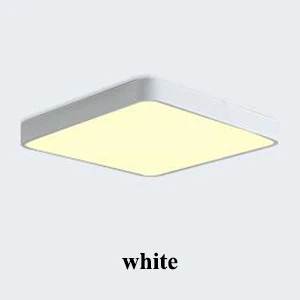 white Скандинавские квадратные металлические светодиодные люстры освещение для гостиной приложение затемненные светодиодные потолочные люстры светильники для спальни светодиодные лампы светильники - Цвет абажура: white