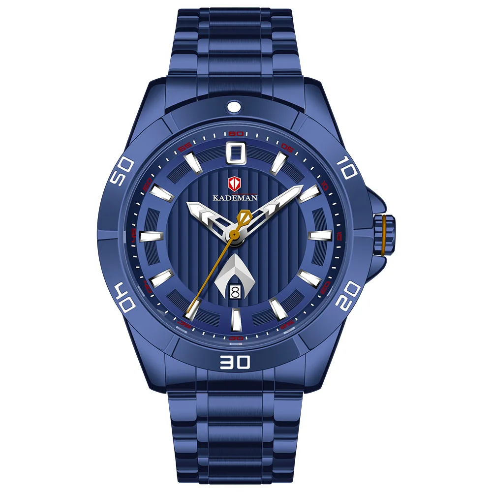 

KADEMAN 9106 Brand Luxury Men Watches Stainless Steel Strap Male Business Wristwatch Waterproof Quartz Watch
