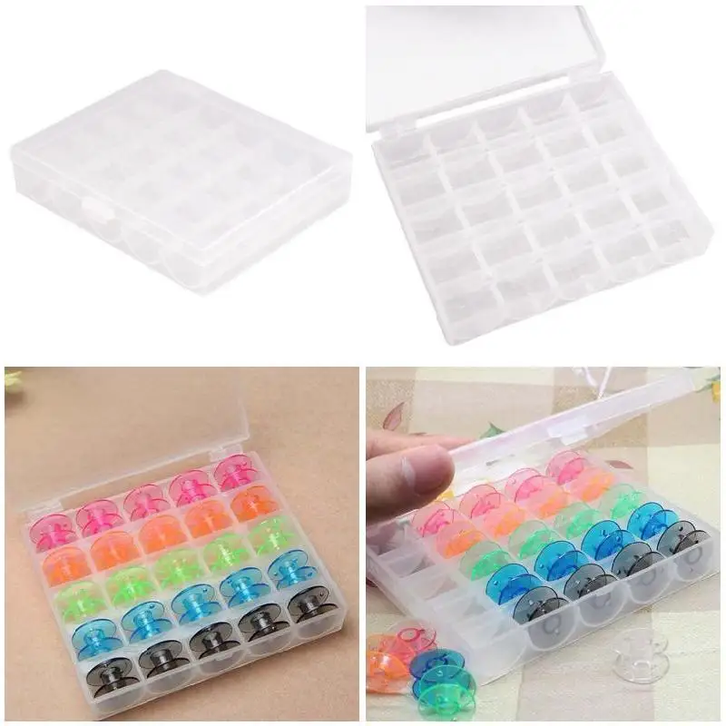 25 шт./компл. пустые шпули стандартная красочная пластиковая коробка для хранения