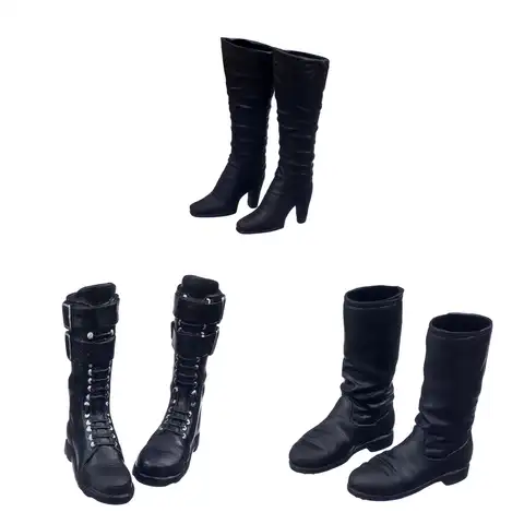 Женские грубые ботинки с высоким голенищем в масштабе 1/6/Высокий каблук для Kumik HT TTL 12 дюймов, модель куклы
