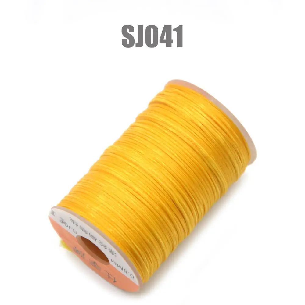SJ041 150D 0,8 мм 100 м вощеная нить шнур для DIY инструмент для рукоделия ручная строчка нить плоская Вощеная швейная линия одежда обувь Кожа - Цвет: SJ041