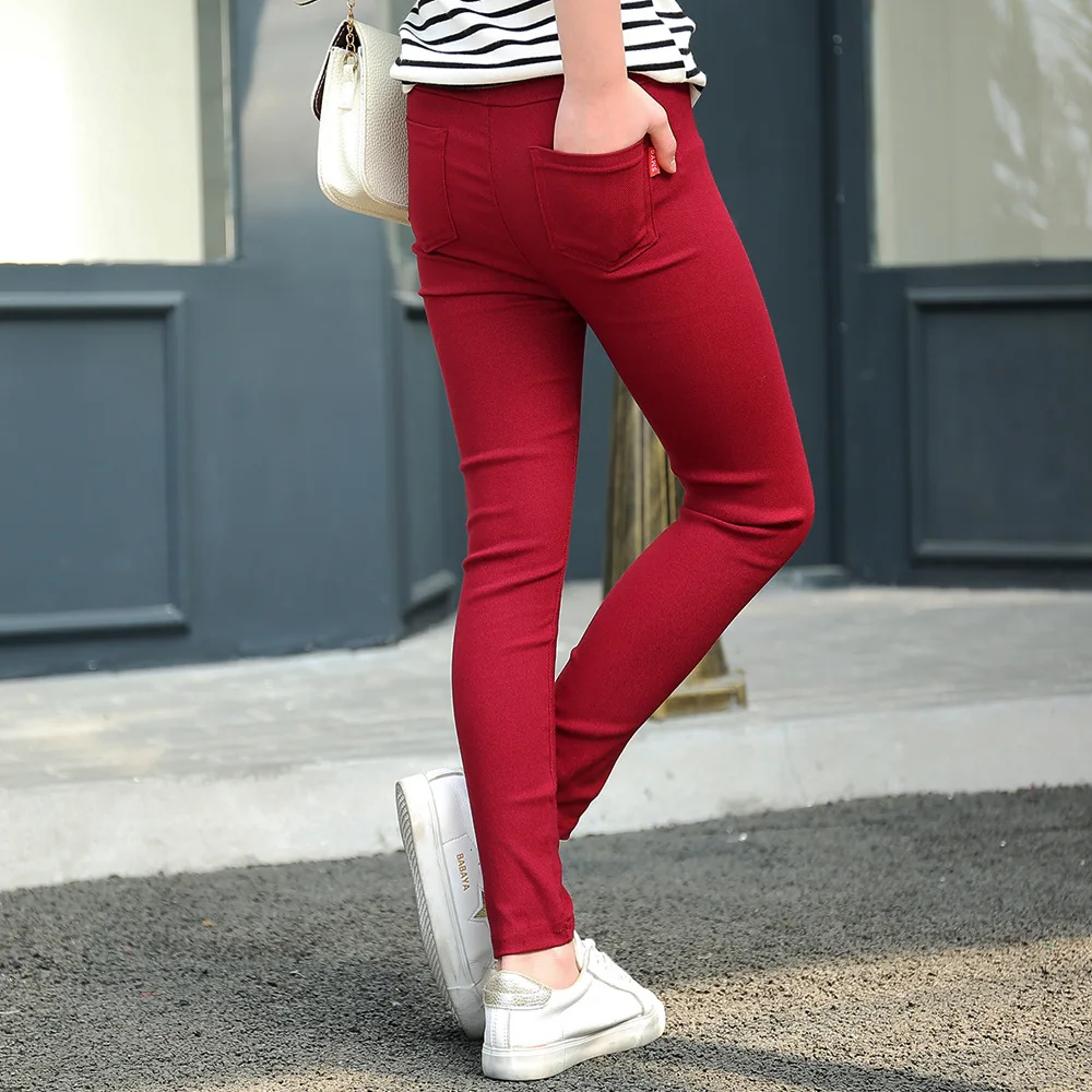 Fashion Kids Pencil Pants 2019 Girls Solid Leggings Candy Color Long Trousers for Baby Girl Spring Summer Skinny Pant 3-12 Years | Мать и