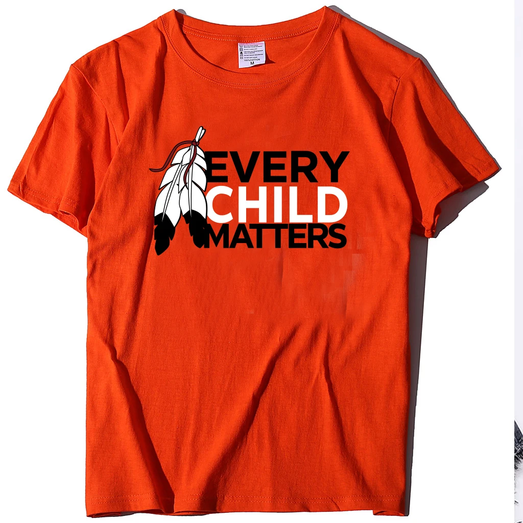 

Every Child Matters Print Women T-shirt 2021 Summer Loose Ladies Tee Shirt Femme Plus Size Short Sleeve Casual Top Woman Clothes