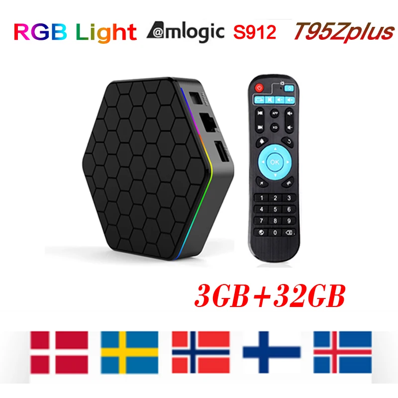 T95Zplus Android 7 1 tv box Amolgic S912 2G 16G smart set top Box | Электроника