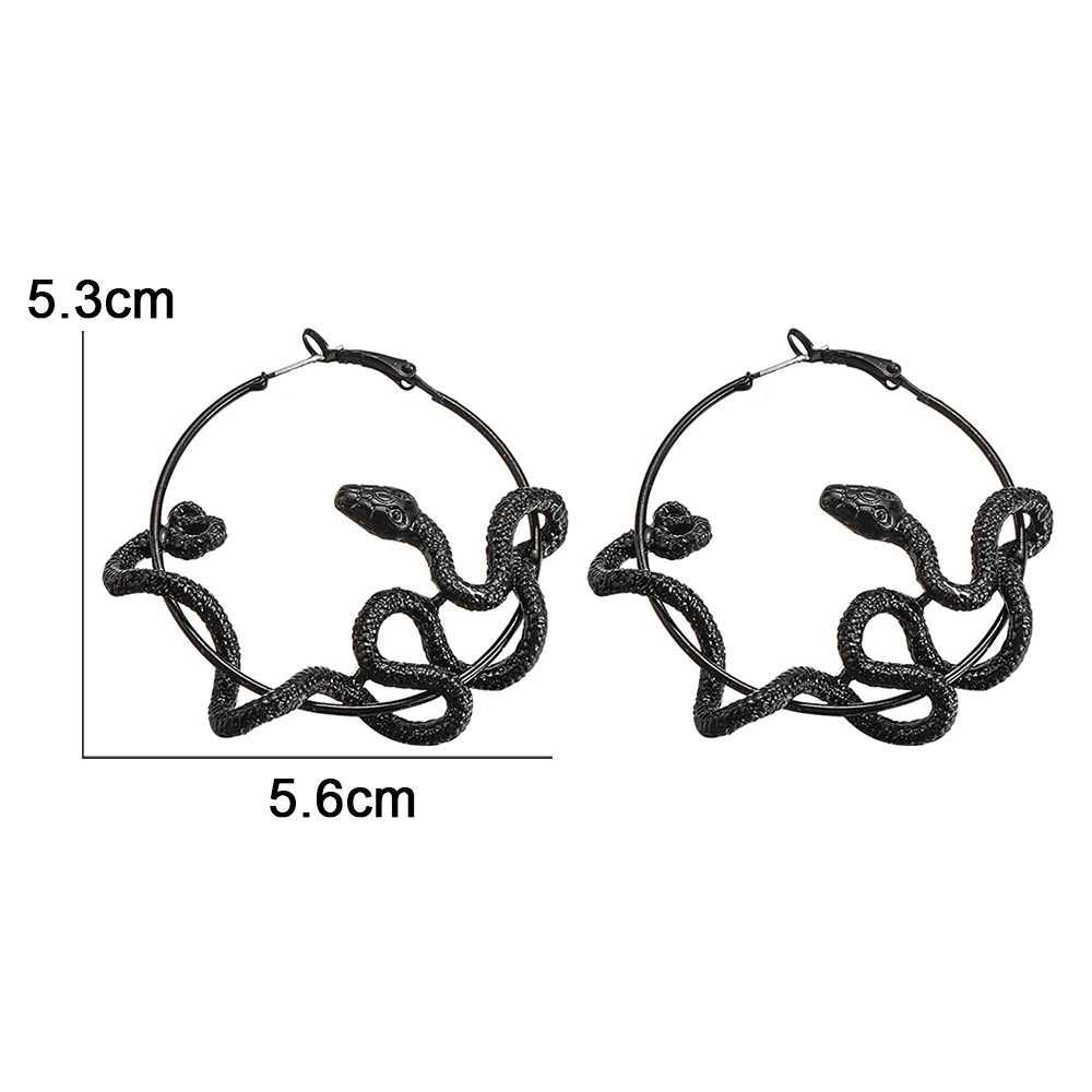 

legal punk antigo animal cobra hoop earrings for women