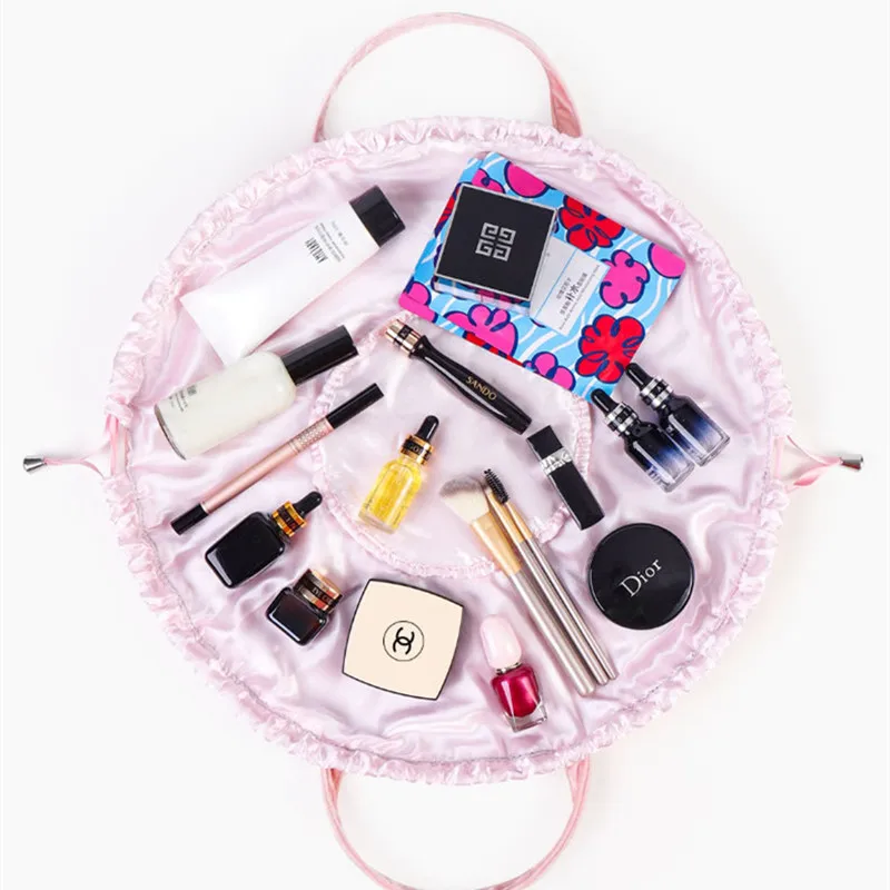 Женская сумка-Органайзер для макияжа большая фланелевая сумка на шнурке