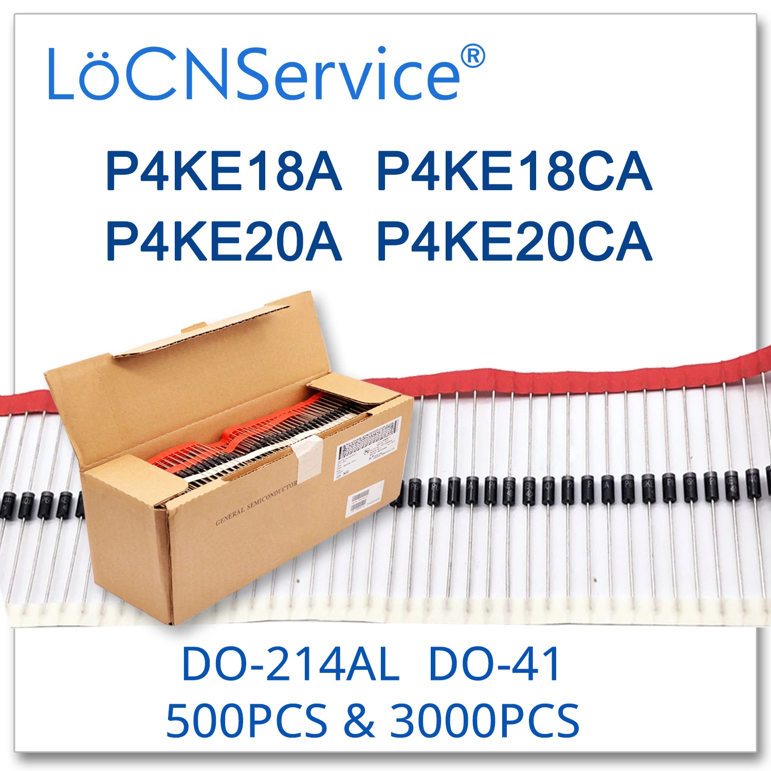 ТЕЛЕВИЗОРЫ LoCNService DO 41 P4KE18 P4KE18A P4KE18CA P4KE20 P4KE20A P4KE20CA 500 шт. 3000 UNI BI DIP высокого качества