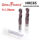 Drillforce 1 шт. диаметр. 9,1-20,0 мм HRC65 вольфрамовые твердосплавные сверла сверло для закаленный сплав инструмент из нержавеющей стали