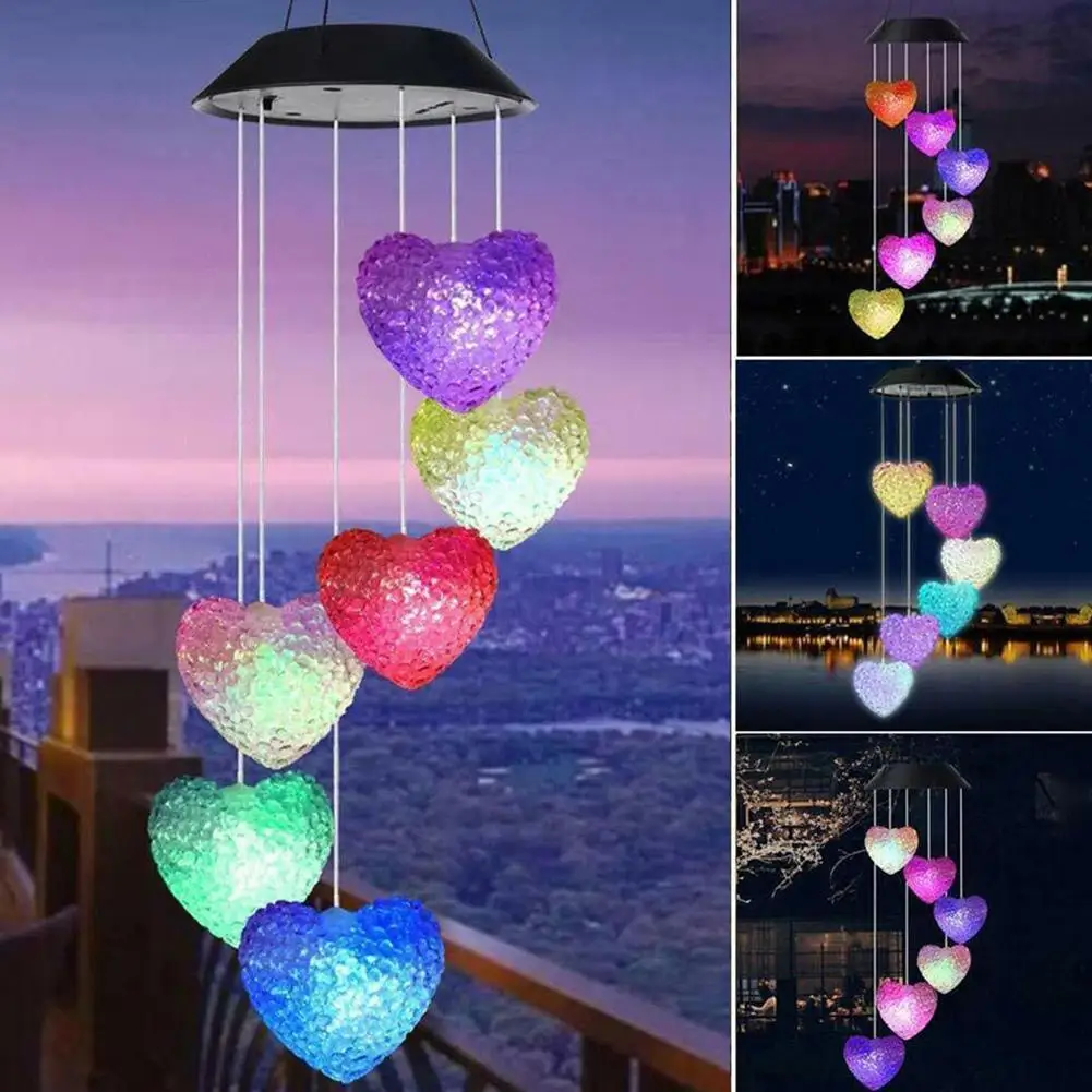 

LED Solar Love Wind Chime Light Family Modern Creative Decorative Lights Outdoor And Indoor General Decorative Lights
