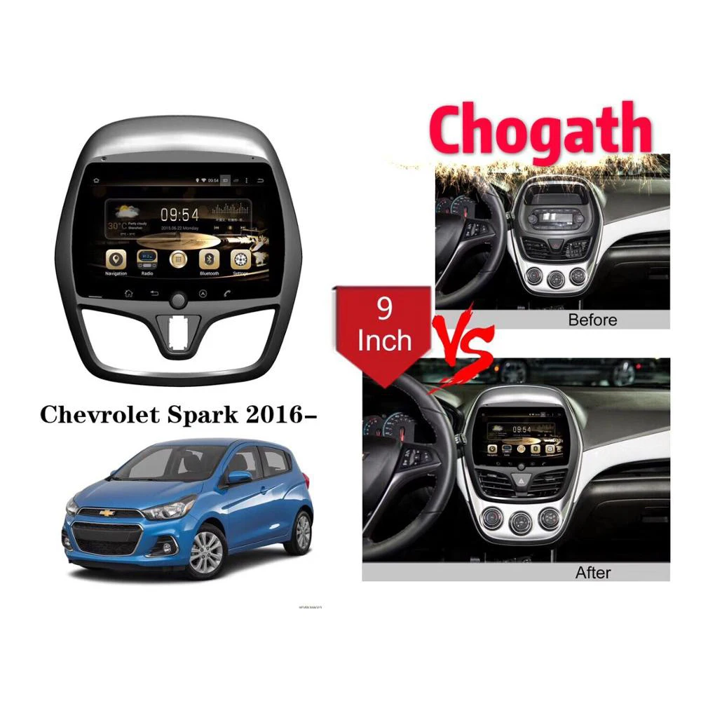 Автомобильная навигационная система Chogath 9 дюймов Android 8 0 для Chevrolet Spark 2016-2018 |
