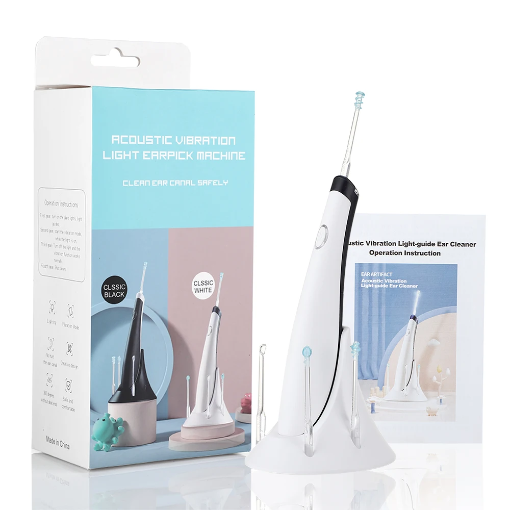 

Earwax Remover Tool Portable Kit Safety Electric Earpick Hygiene Ear Cleaner with LED Light Ear Wax Digger Cleaning Dropshipping