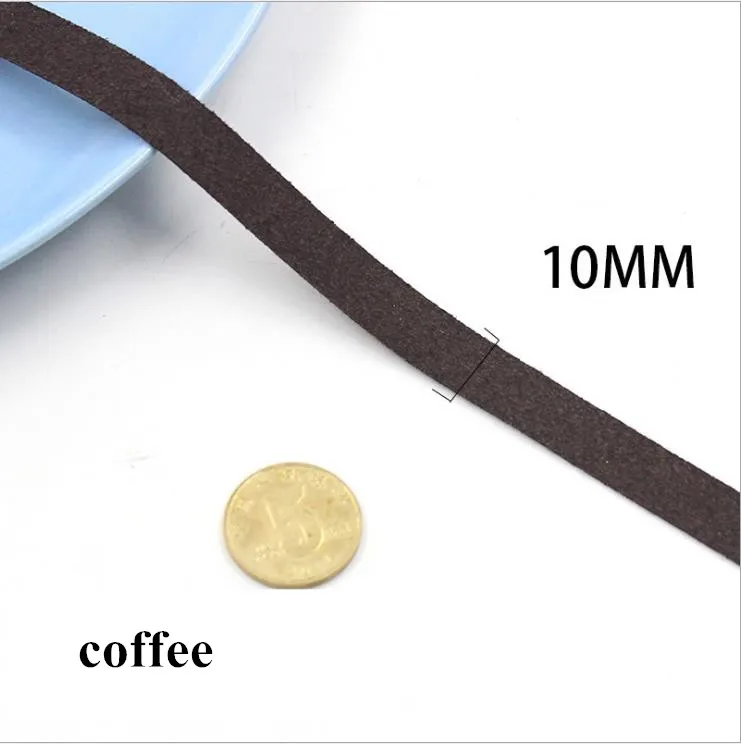 coffee 20 м веревка из искусственной кожи 10 мм Тонкий замшевый шнур/кружево/лента DIY стринги ювелирные изделия ожерелье браслет толщина 0,7 мм - Цвет: coffee