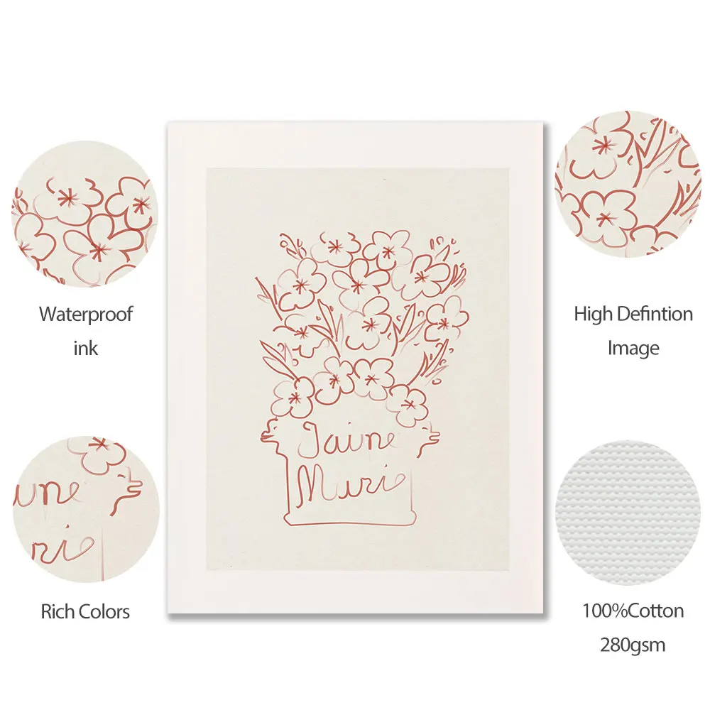 Абстрактная галерея Постер среднего века холст живопись нейтральные линии