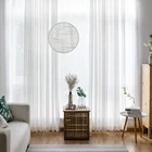 Однотонные белые плотные тюлевые шторы для гостиной, спальни, прозрачные шторы, Современная вуаль, декоративные оконные шторы на заказ